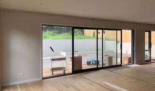 8m length of ceiling mount motorised curtain tracks with iSW72EN curtain motors project for new built home