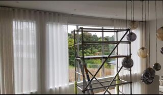 Very Large Motorised S-Flod Curtain installed recently