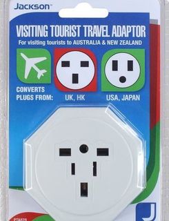 JACKSON Travel Adaptor, Converts USA, UK & Japanese Plugs  PTA878