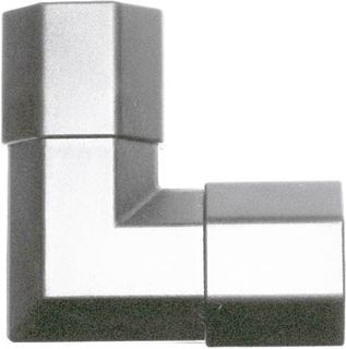 BRATECK 50x26mm Corner Joint Silver Aluminium