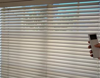 Custom made complete sets of motorised venetian blinds