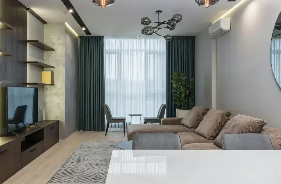 bedroom motorised curtains